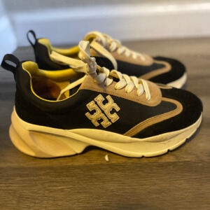 Tory Burch Black and Tan Sneakers